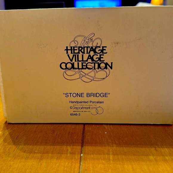 🐈⬛ Dept 56 Stone Bridge Heritage Village Hand Painted Porcelain Retired V… - Picture 2 of 7